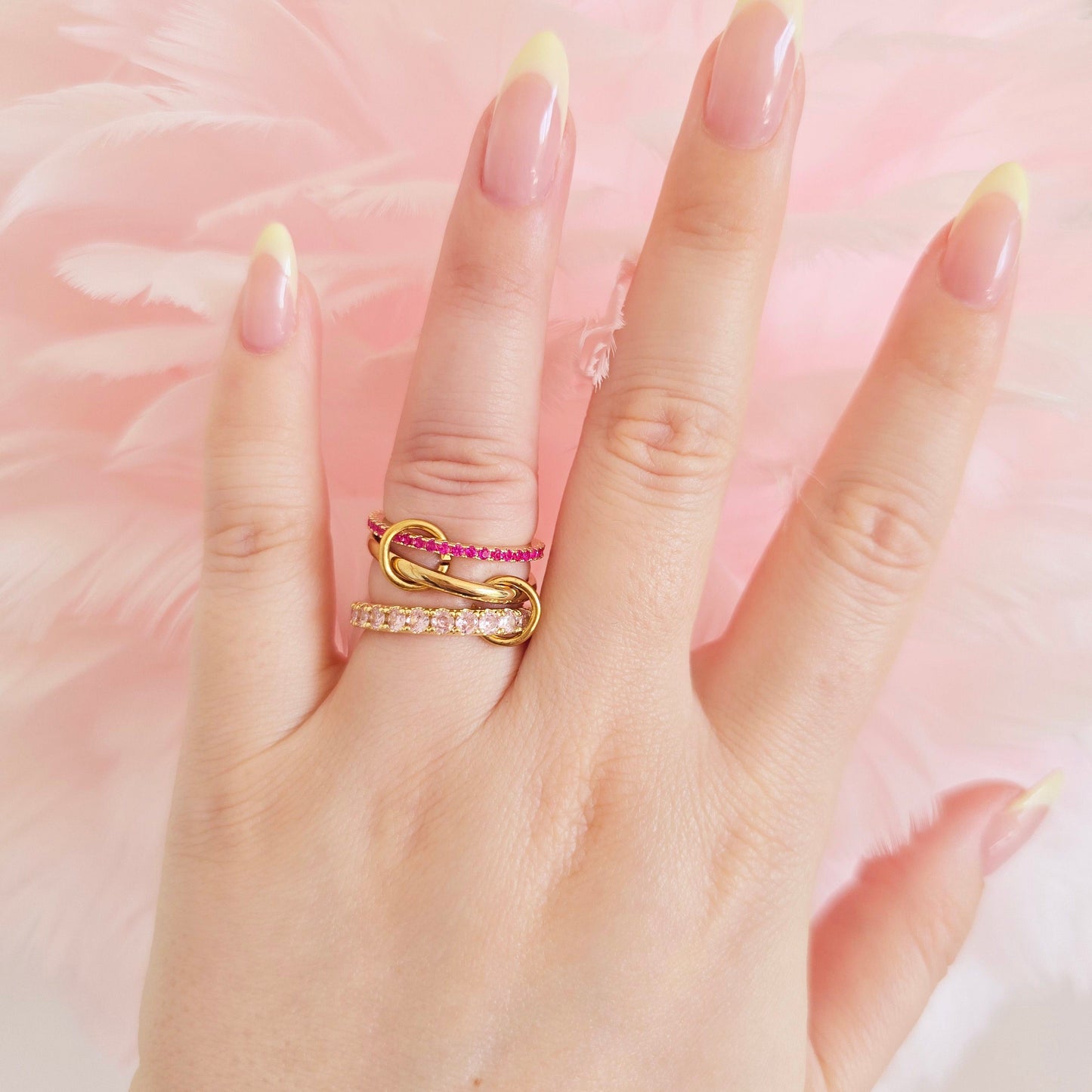 Blush Link Ring