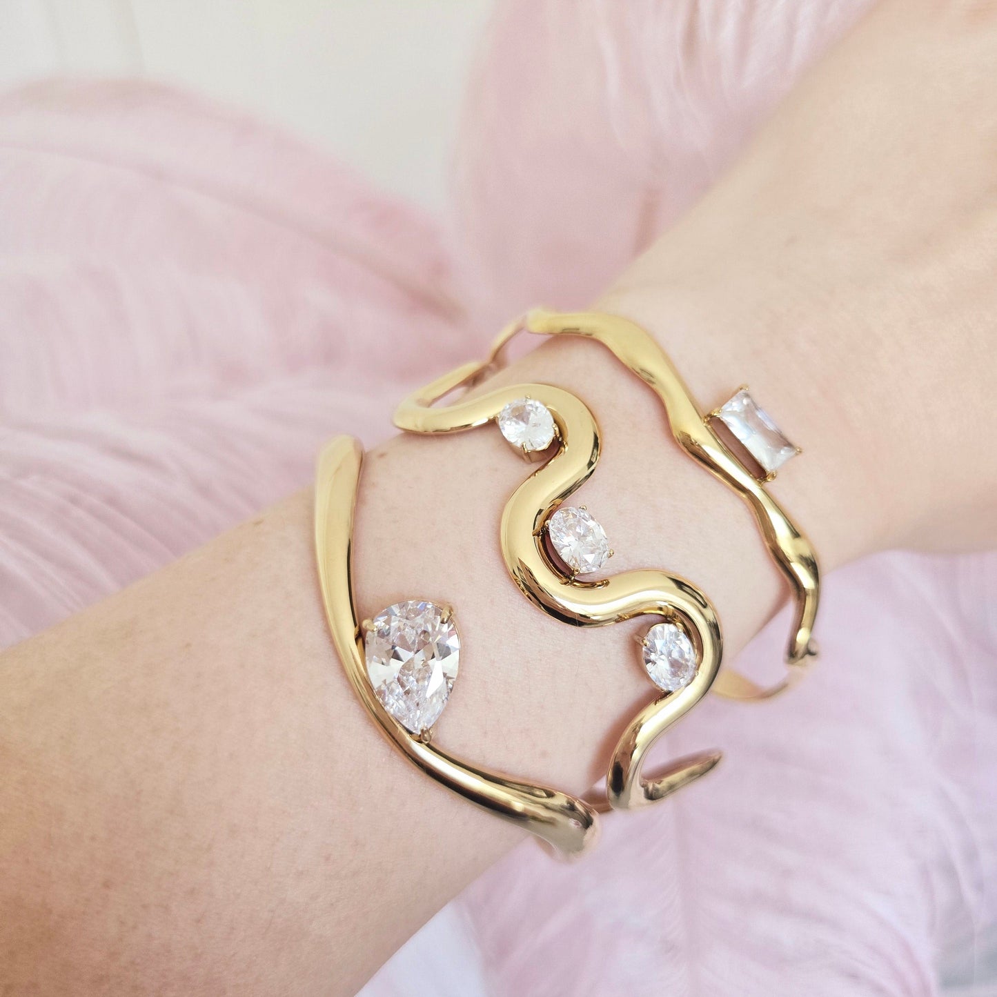Golden Wave Bangle