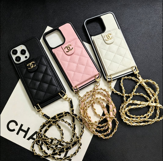 Elegant Crossbody Leather iPhone Case