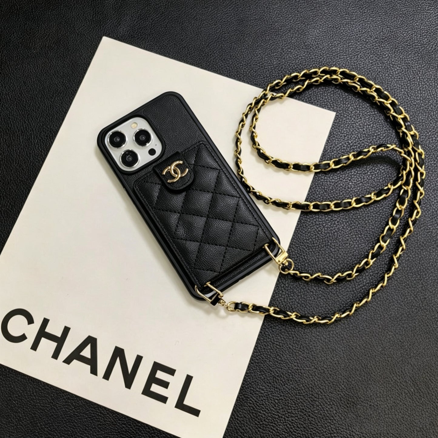 Elegant Crossbody Leather iPhone Case