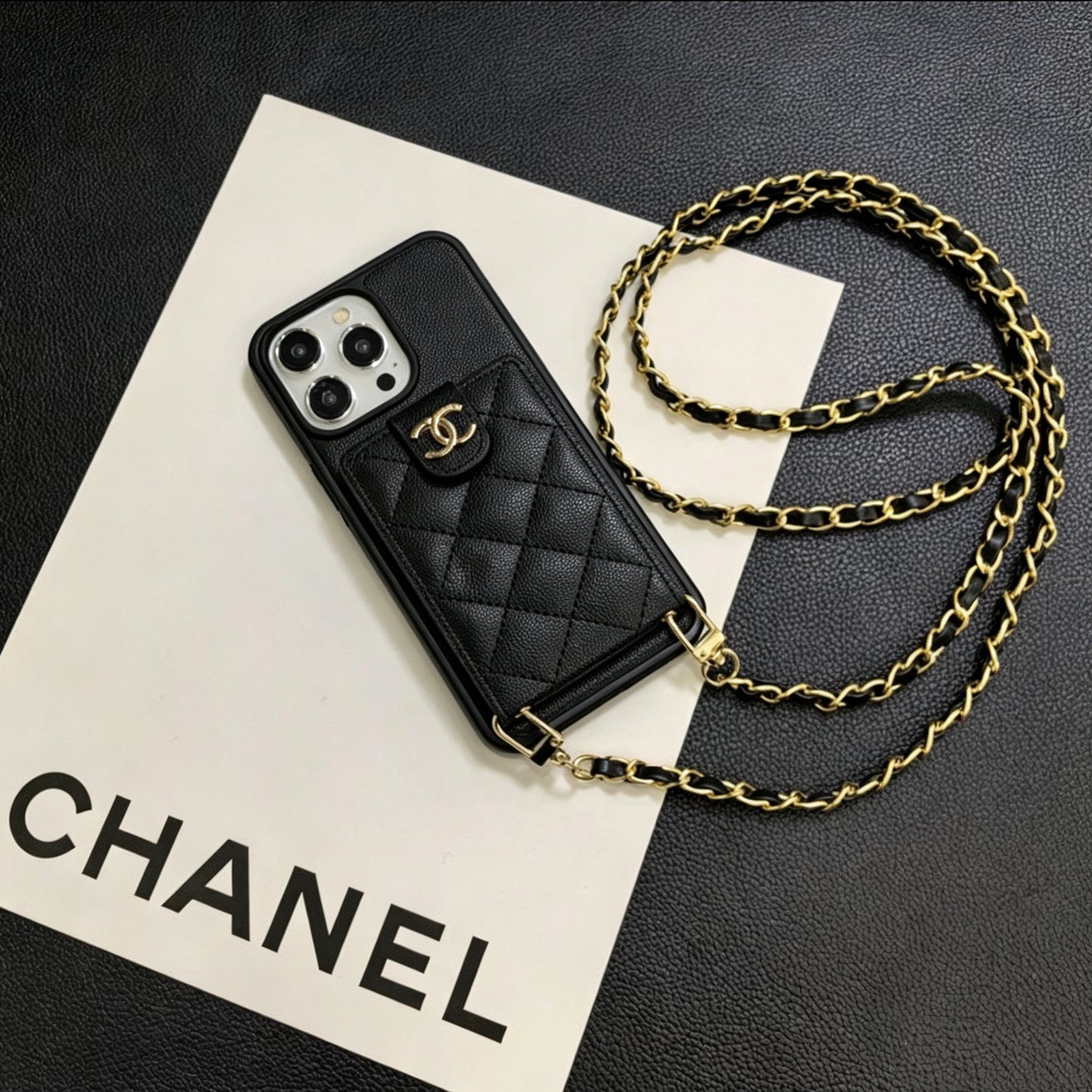 Elegant Crossbody Leather iPhone Case