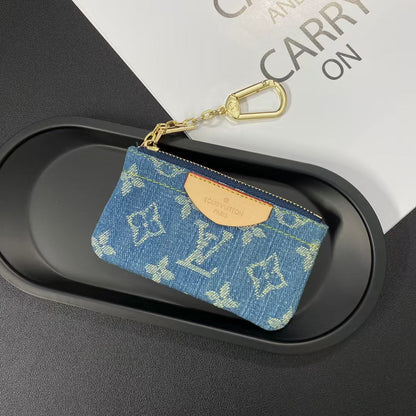Luxury  Monogram Coin Pouch – Stylish & Compact Keychain Wallet