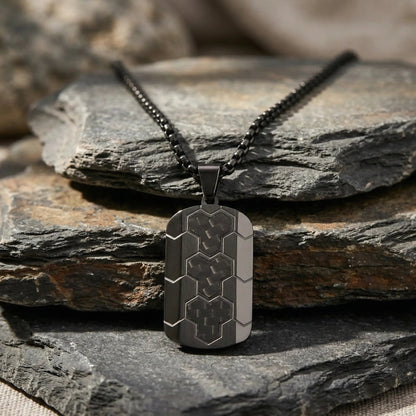 Apex Carbon Tag Necklace
