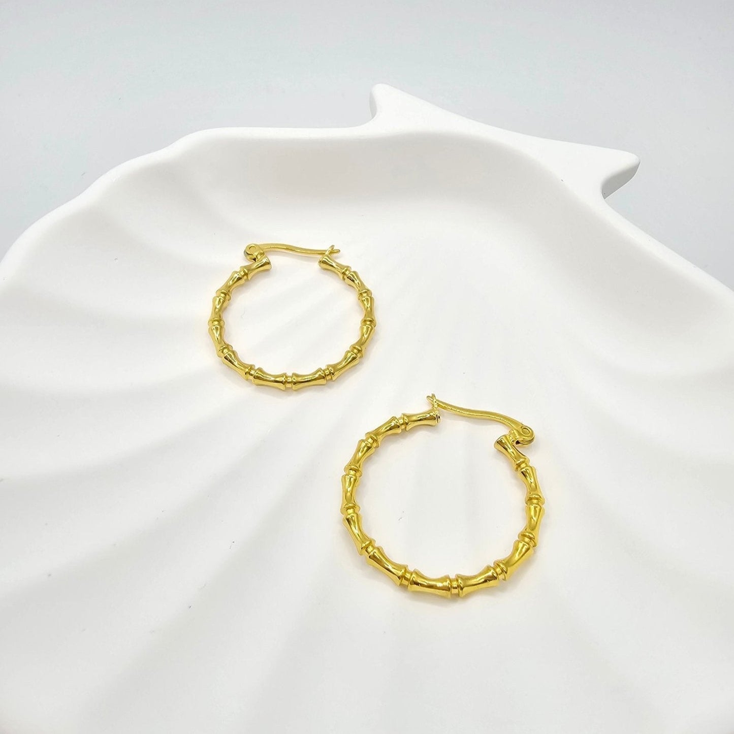Bam-Boo Hoop Earrings