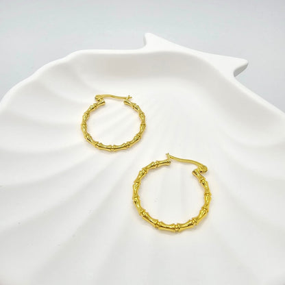 Bam-Boo Hoop Earrings