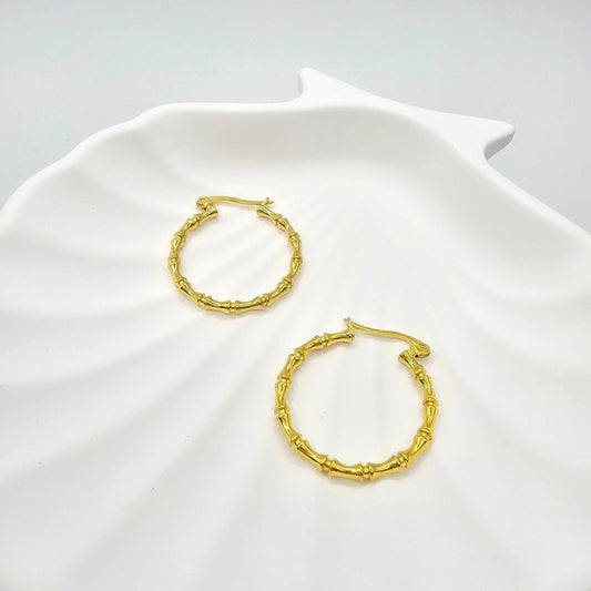 Bam-Boo Hoop Earrings