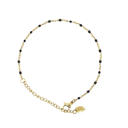 Black Beaded Bracelet