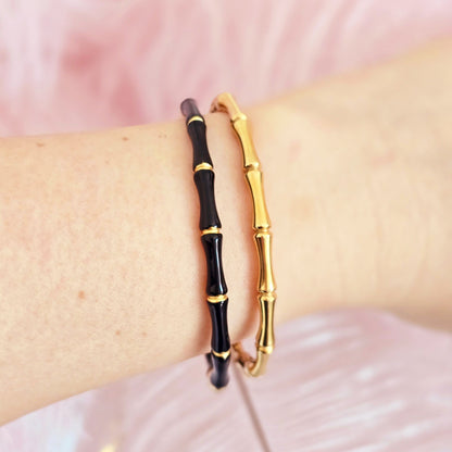 Black Bam-Boo Bangle