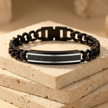 Carbon Edge Steel Bracelet