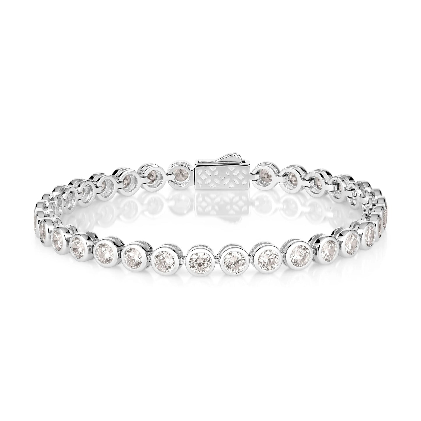 Classic 10 Carat Bezel Set Tennis Bracelet