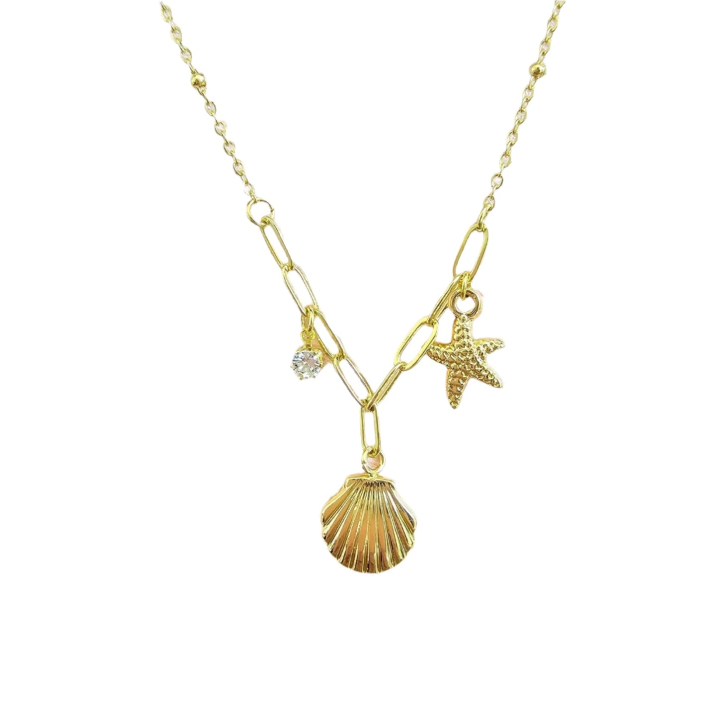 Dainty StarFish & Shell Necklace