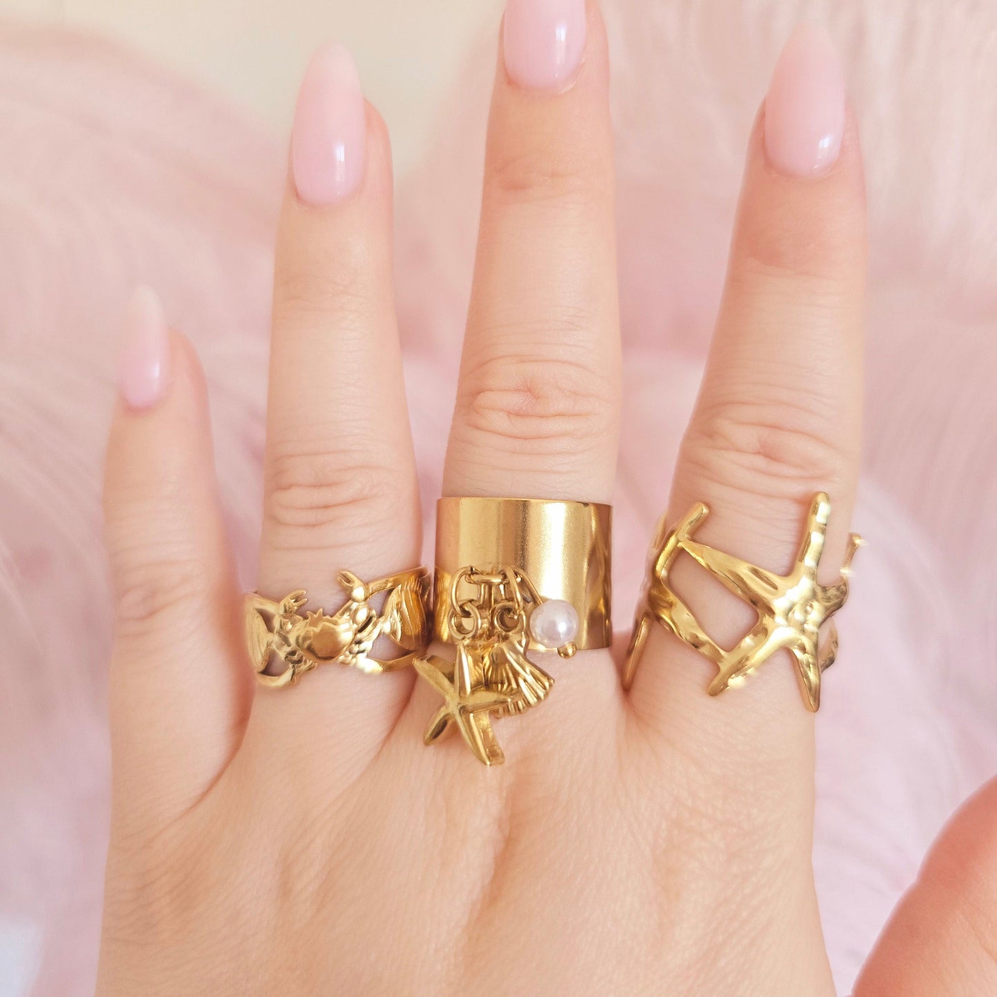 Starfish Trio Ring