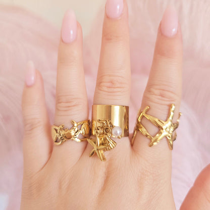 Starfish Trio Ring