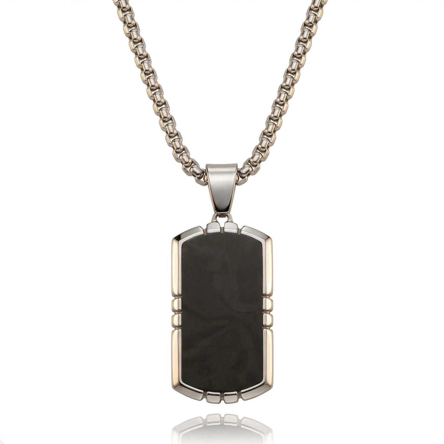 Midnight Obsidian Shield Necklace