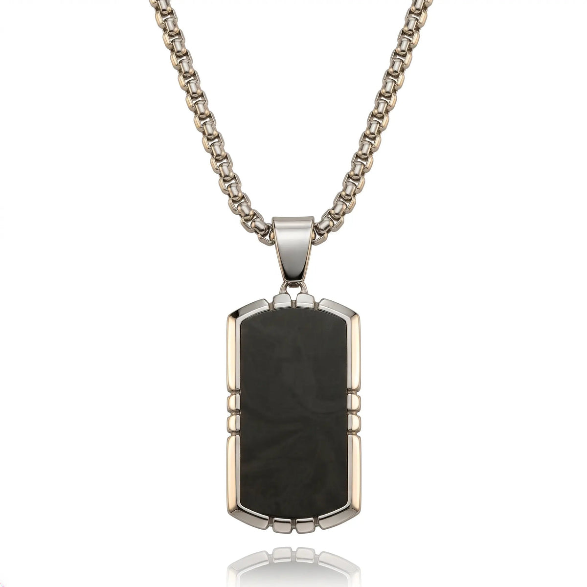 Midnight Obsidian Shield Necklace