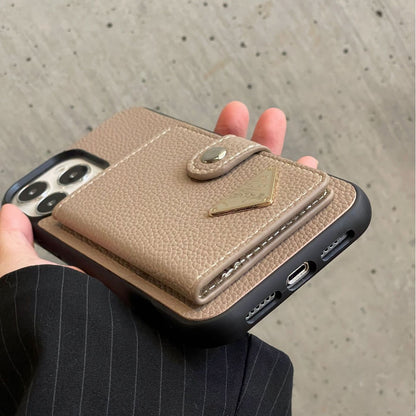 Lychee Pattern Wallet Card Bag Apple IPhone Case