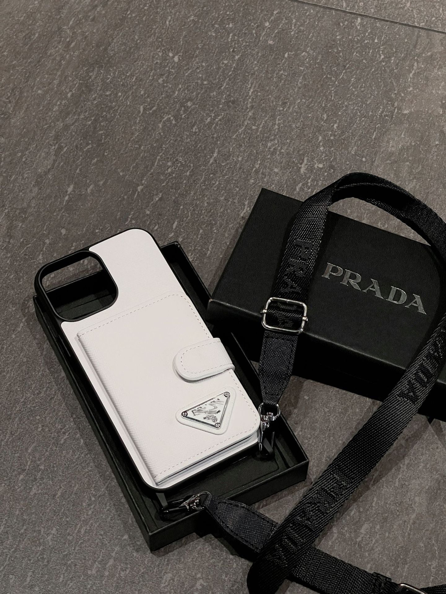 Cross Pattern Diagonal Span Flip Card Luxury IPhone Case