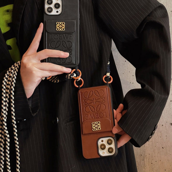 Fashionable Messenger Style IPhone Case With Card Slot