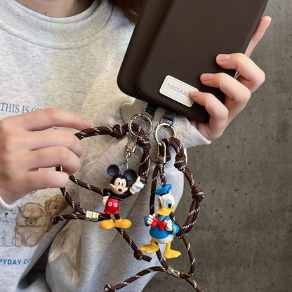 Mickey and Donald Duck Cute Portable Rope IPhone Case