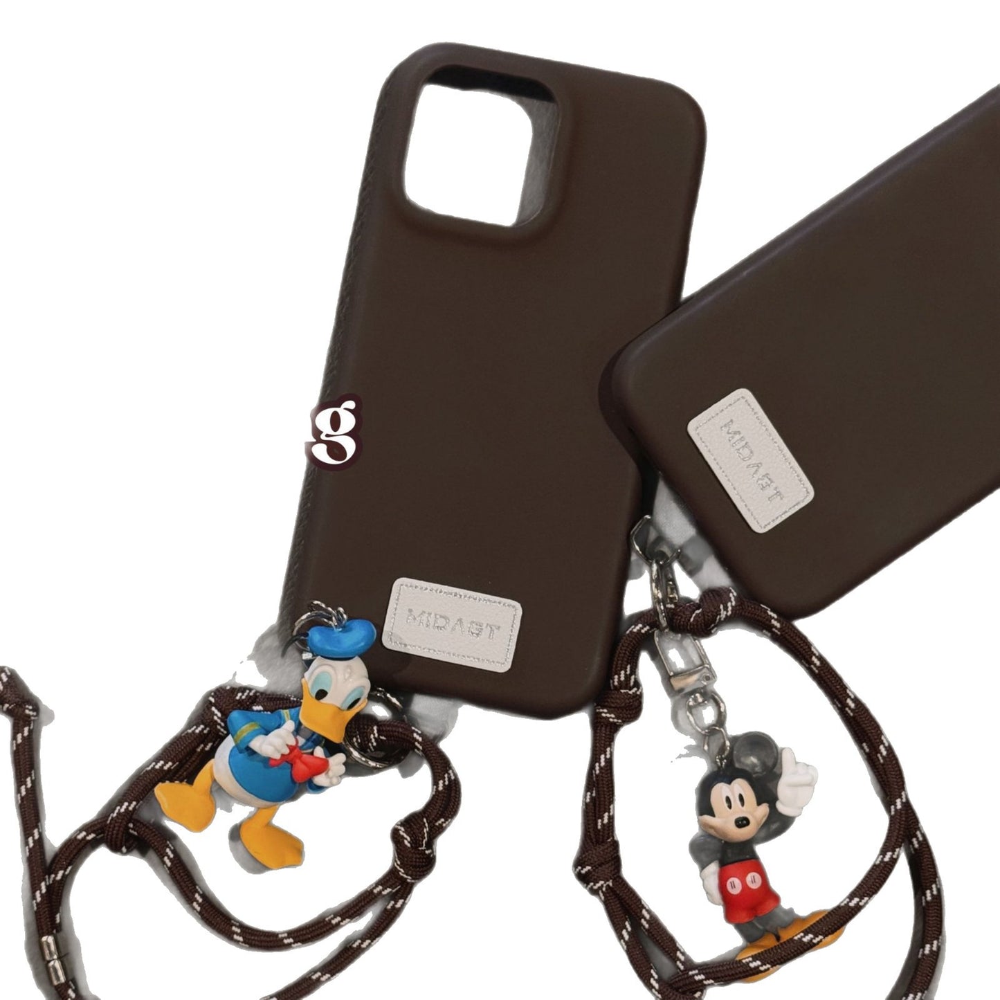 Mickey and Donald Duck Cute Portable Rope IPhone Case