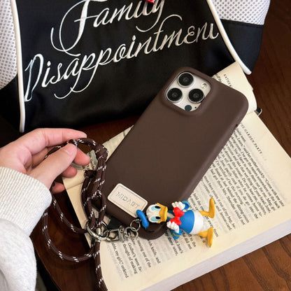 Mickey and Donald Duck Cute Portable Rope IPhone Case