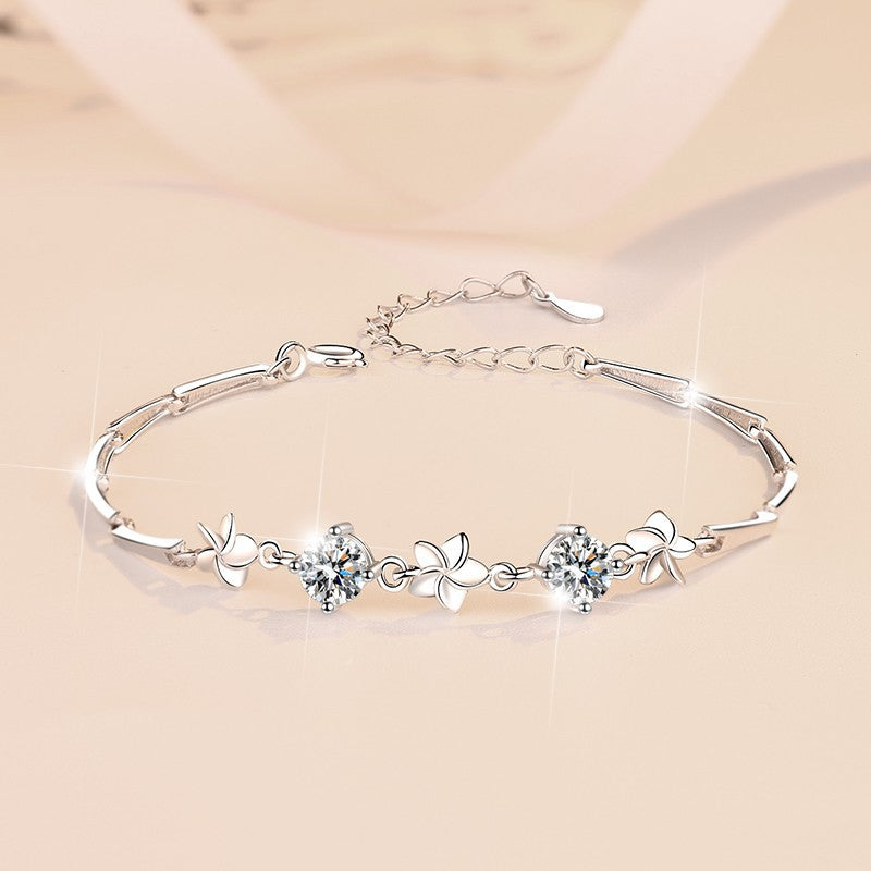 Little Lucky Clover Moissanite Bracelet