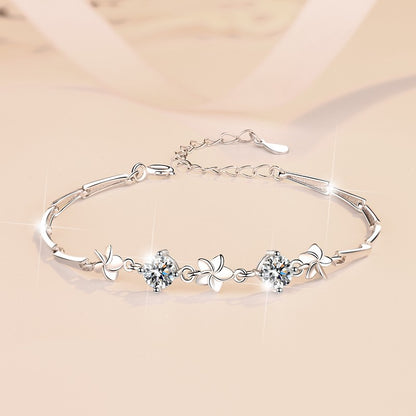 Little Lucky Clover Moissanite Bracelet