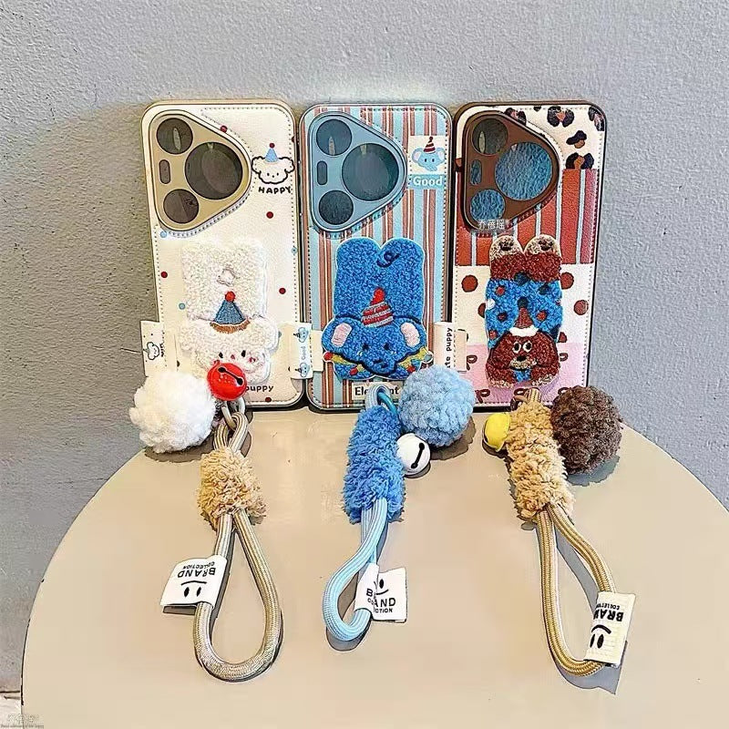 Cute embroidered puppy iphone case