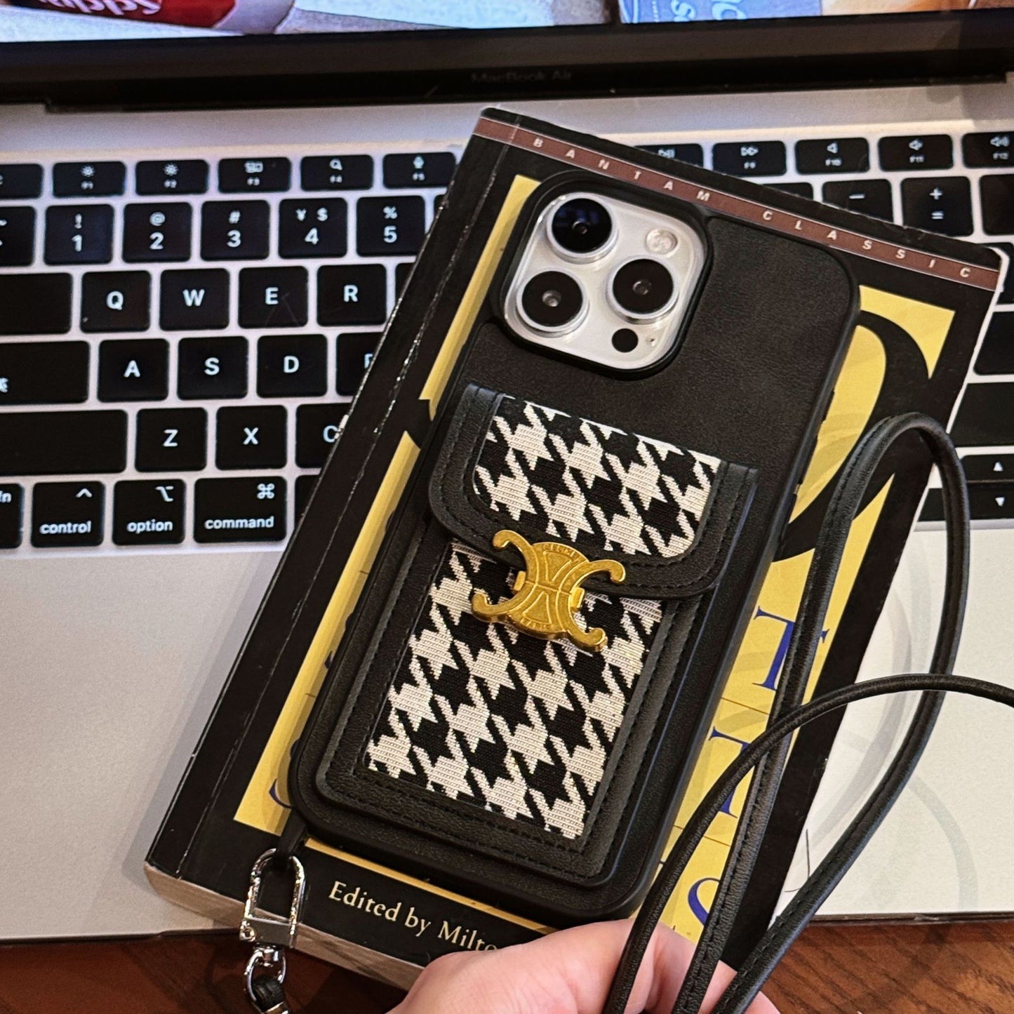 Presbyopic Vintage Cross-Body Card Holder IPhone Case