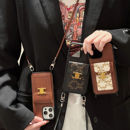 Presbyopic Vintage Cross-Body Card Holder IPhone Case
