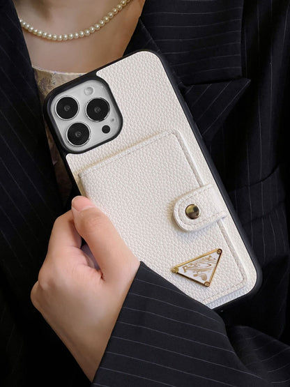 Lychee Pattern Wallet Card Bag Apple IPhone Case
