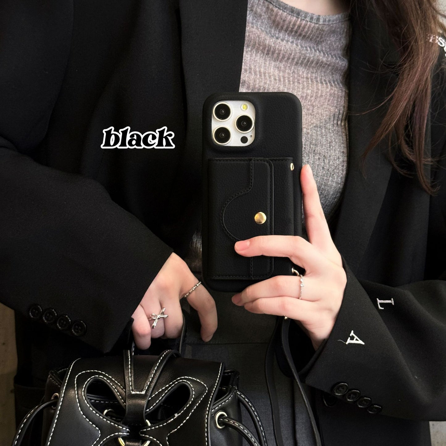 Mirror-Style Portable Card Holder, Stylish IPhone Case