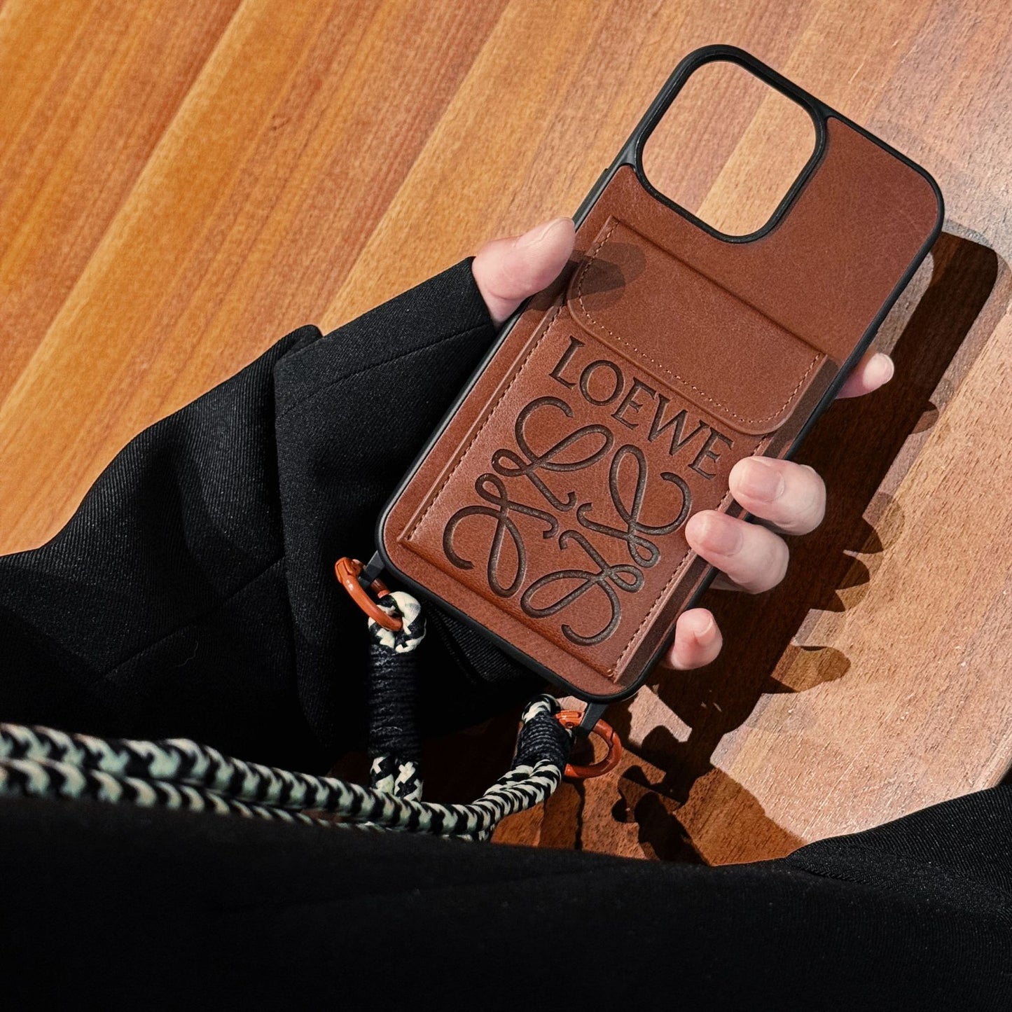 Fashionable Messenger Style IPhone Case With Card Slot