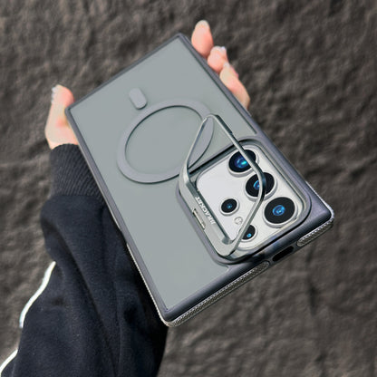 Samsung S26ultra two-color Lidun magnetic mobile phone case S25 metal lens holder anti-drop protective case
