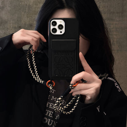 Fashionable Messenger Style IPhone Case With Card Slot