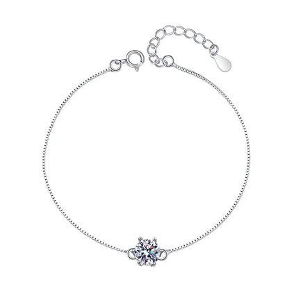 Six-claw moissanite bracelet