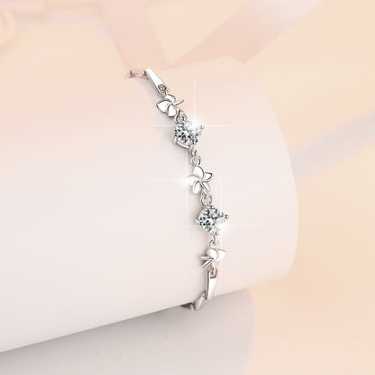 Little Lucky Clover Moissanite Bracelet