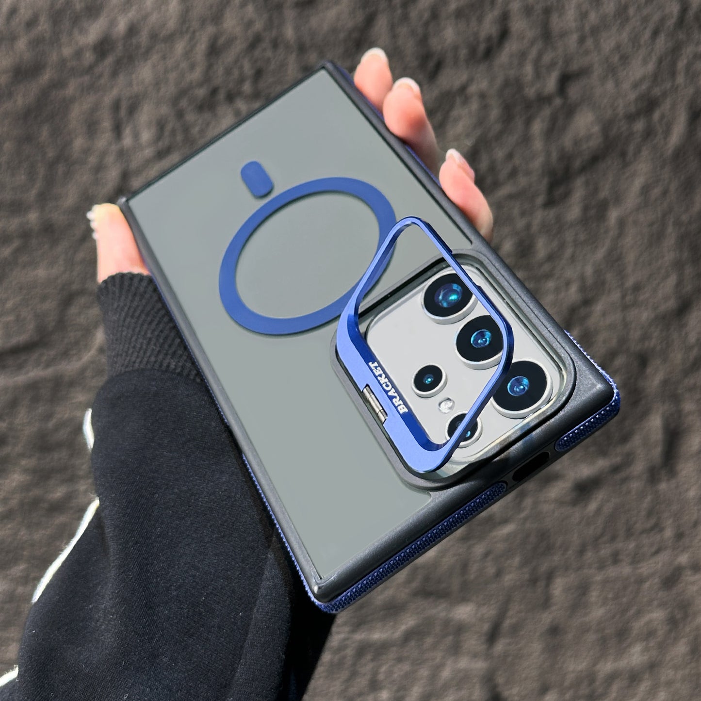 Samsung S26ultra two-color Lidun magnetic mobile phone case S25 metal lens holder anti-drop protective case