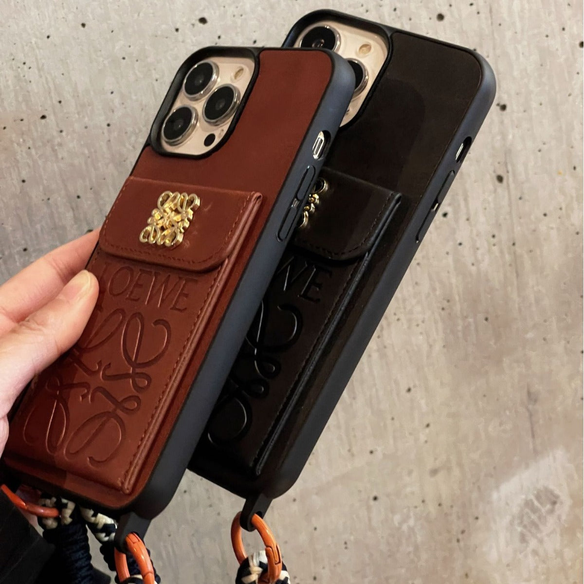Fashionable Messenger Style IPhone Case With Card Slot