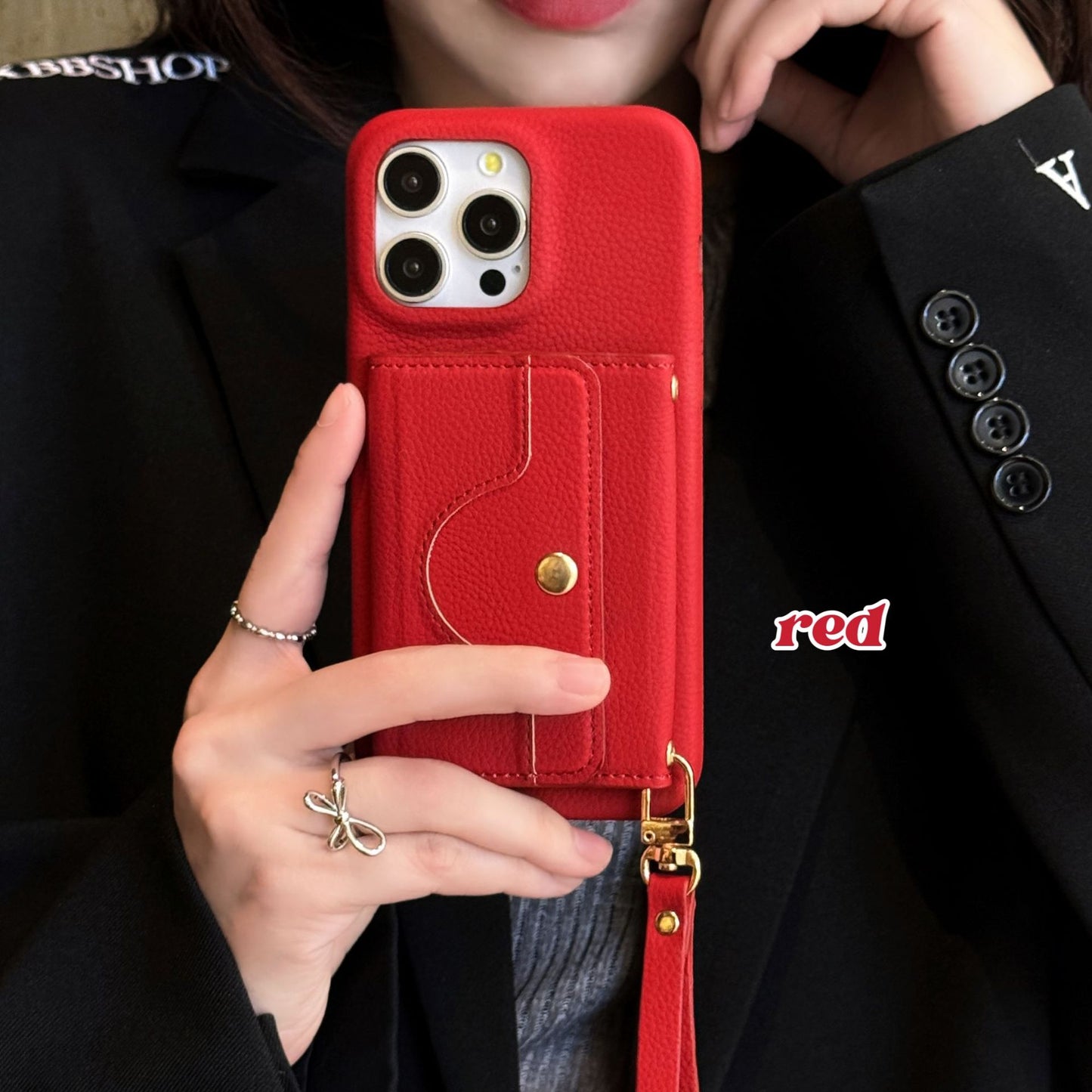 Mirror-Style Portable Card Holder, Stylish IPhone Case