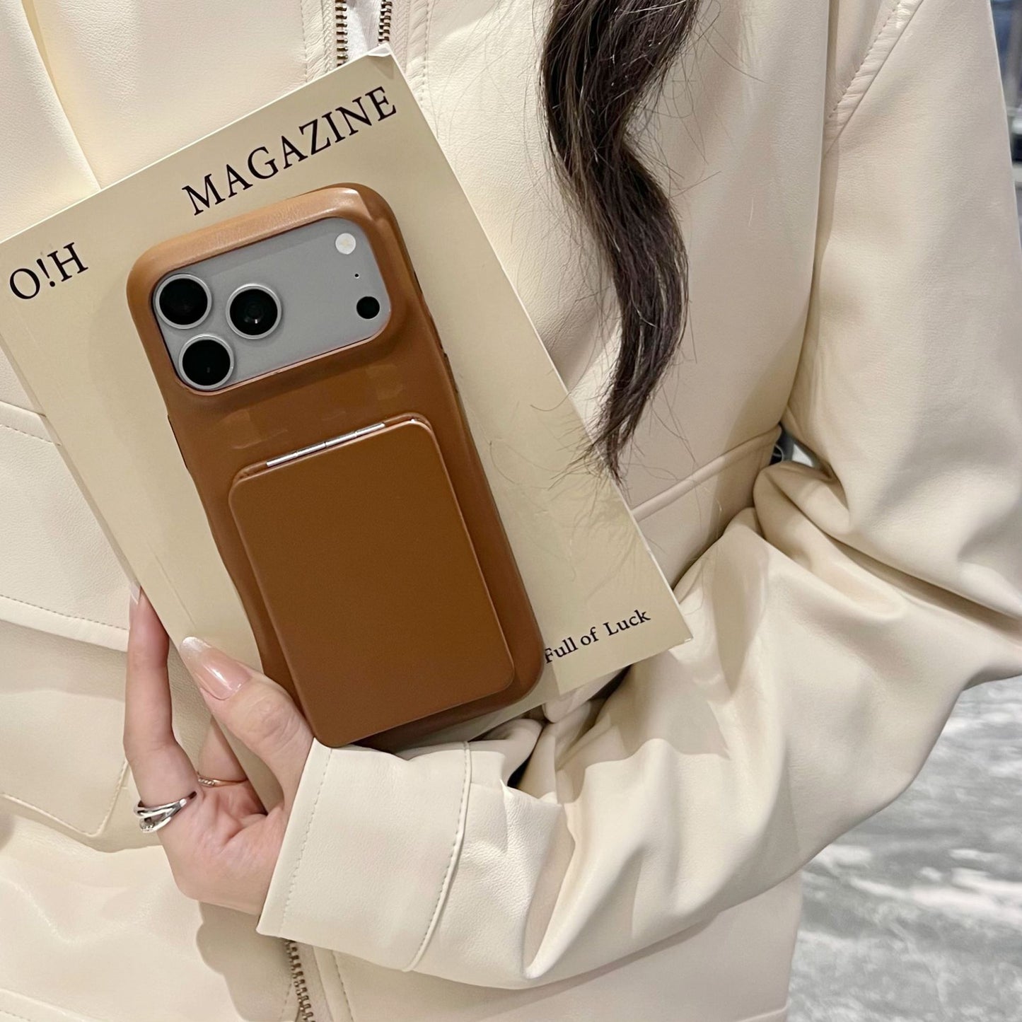 New Pure Color Flip Mirror IPhone Case