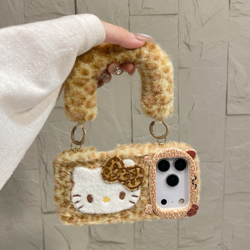 Leopard-Print Wrist KT Cat IPhone Cases