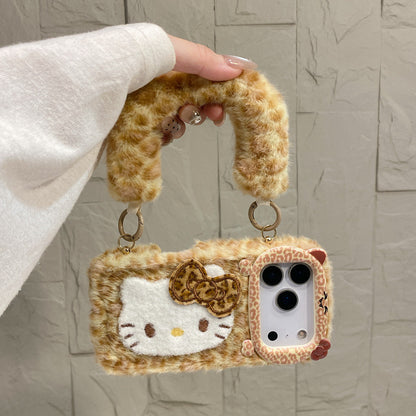 Leopard-Print Wrist KT Cat IPhone Cases
