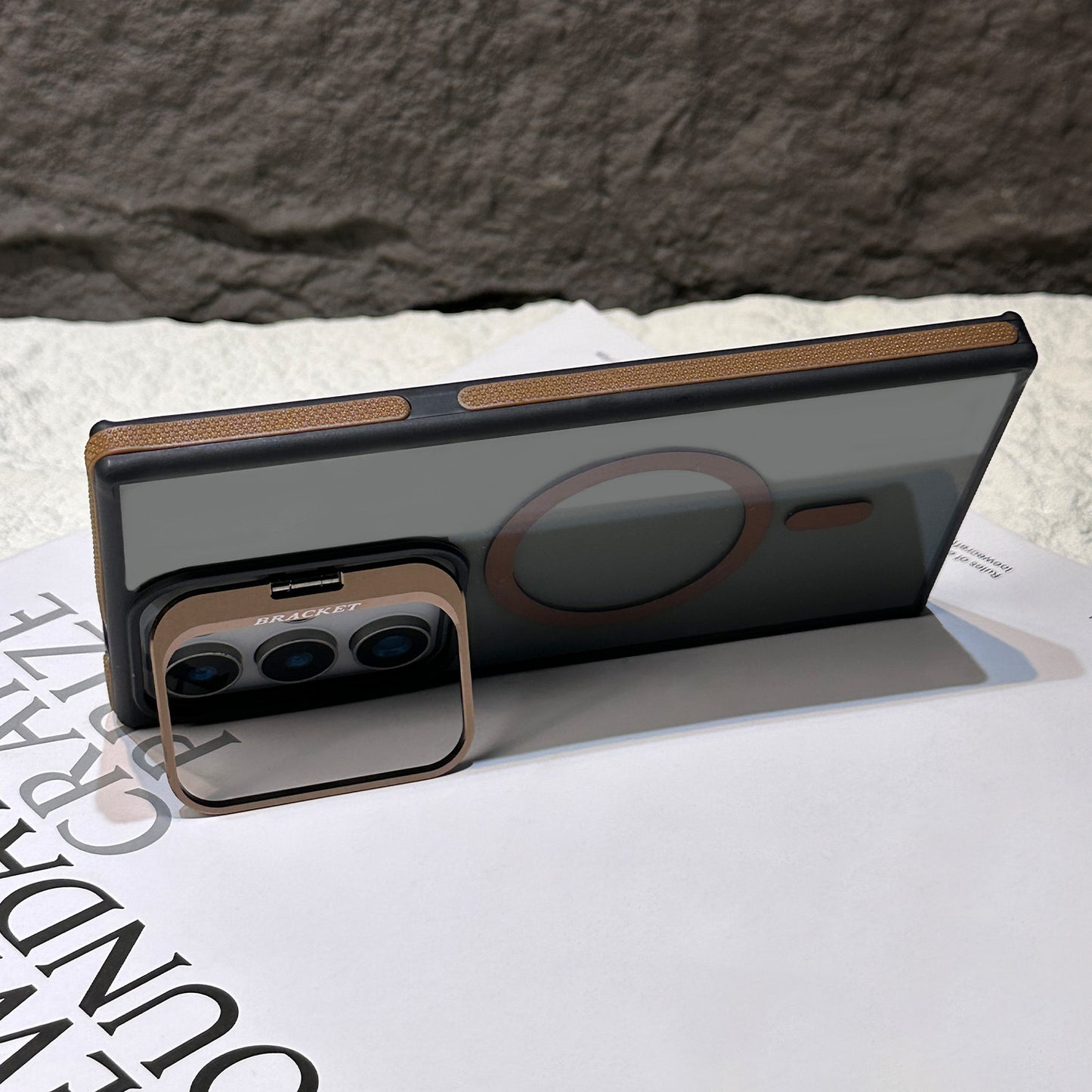 Samsung S26ultra two-color Lidun magnetic mobile phone case S25 metal lens holder anti-drop protective case