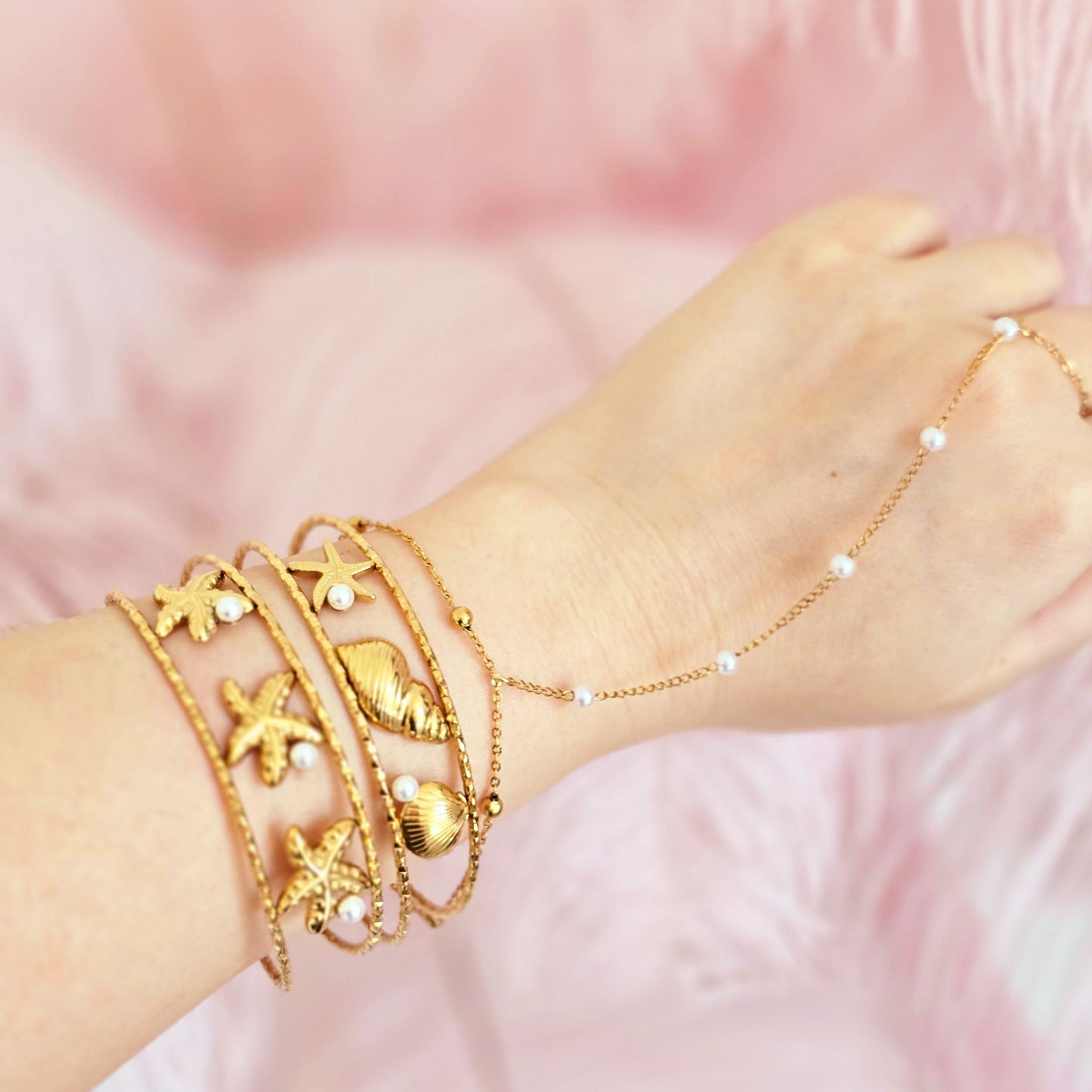 StarFish Pearl Bangle