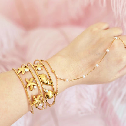 StarFish Pearl Bangle