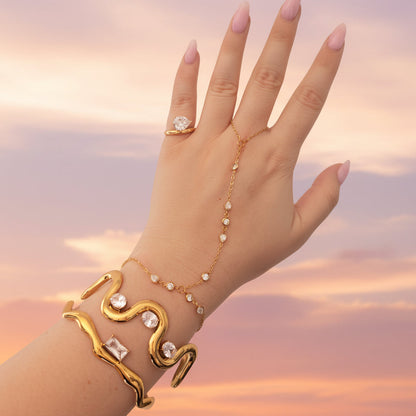 Golden Wave Bangle