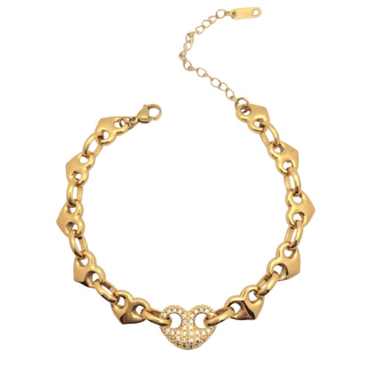 Puffy Heart Mariner Bracelet