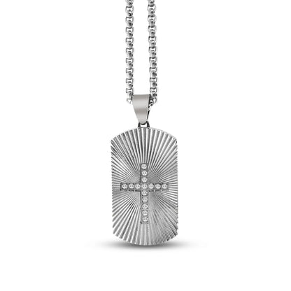 Raylur Cross Dog Tag Necklace