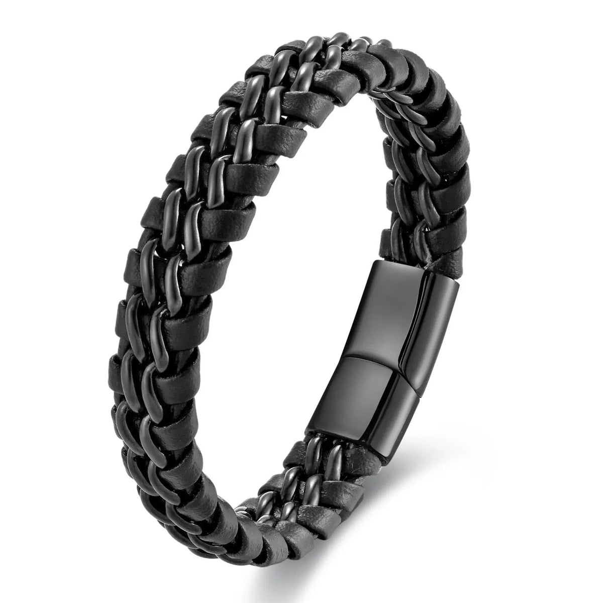 Rowen Braided Cuff in Noir